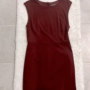 Express burgundy A-line dress.  Stretch material, brand new.